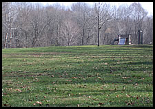 Playground and playfield by swimming pool